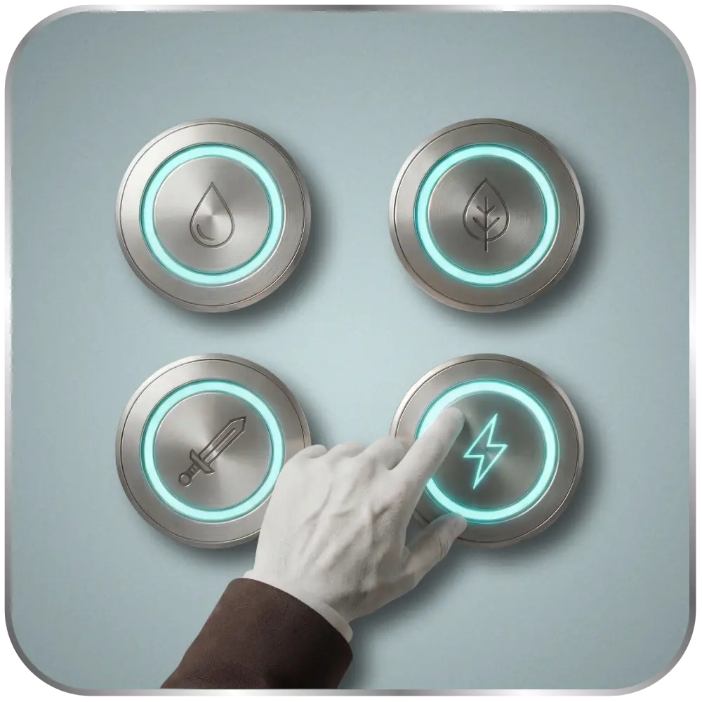 Main sélectionnant une formule de service vidéo ou photo parmi plusieurs options proposées par Thousand Cuts Studio