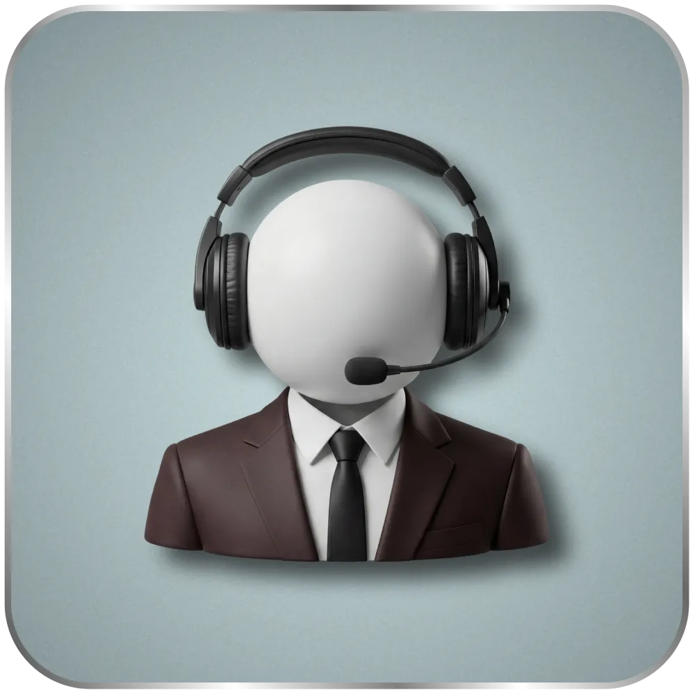 Conseiller équipé d’un casque audio représentant la prise de contact avec un vidéaste de Thousand Cuts Studio